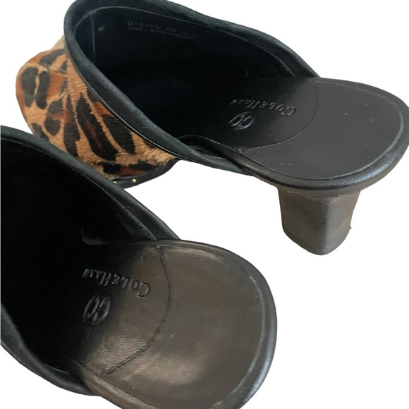 COLE HAAN Womens Annette Clog Leopard Print Heeled Size 8 - Picture 8 of 12